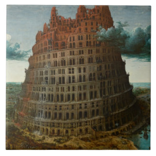 De toren van Babel (van Pieter Bruegel de Ouderen) Tegeltje