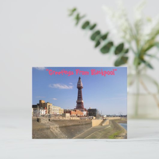 De Toren van Blackpool Briefkaart (Staand voorkant)