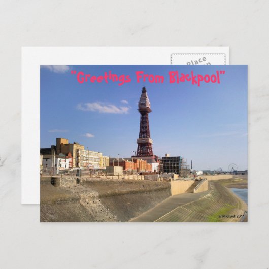 De Toren van Blackpool Briefkaart (Voorkant / Achterkant)