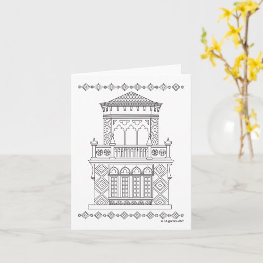 De toren van Ca'd'Zan - Blank Kaart (Gele Bloem)