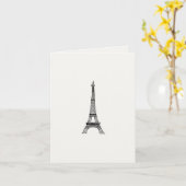 De Toren van Customizable_Paris_Eiffel Kaart (Gele Bloem)