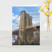 De Toren van de Brug van Brooklyn Kaart (Gele Bloem)