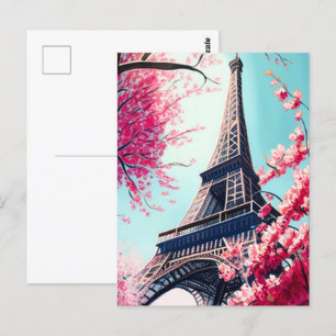 De Toren van Effiel in de lente Briefkaart