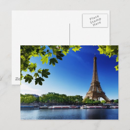 De toren van Eiffel Briefkaart (Voorkant / Achterkant)