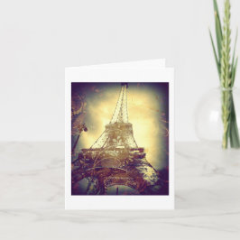 De Toren van Eiffel, Bruin, Paars en Goud, Spatie Kaart