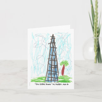 De "toren van Eiffel" door Kaitlin, Leeftijd 6 Kaart