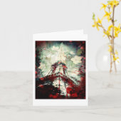 De Toren van Eiffel, Dromerige Bloemen, Spatie Kaart (Gele Bloem)