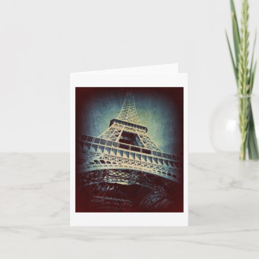 De Toren van Eiffel, het Diepe Blauw van het Kaart (Voorkant)