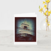 De Toren van Eiffel, het Diepe Blauw van het Kaart (Gele Bloem)