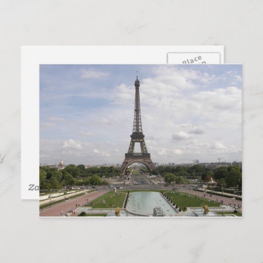 De Toren van Eiffel in Parijs Briefkaart (Voorkant / Achterkant)