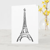 De Toren van Eiffel van de penseelstreek Kaart (Gele Bloem)
