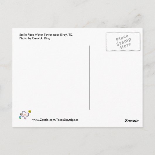 De Toren van het Water van het Gezicht van de Briefkaart (Achterkant)