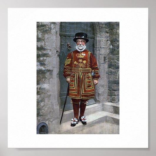 De toren van Londen, de Yeoman Warder Poster (Voorkant)
