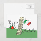 De Toren van Natale van Buon van Pisa Feestdagenkaart (Voorkant / Achterkant)