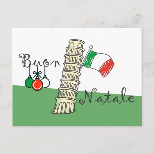 De Toren van Natale van Buon van Pisa Feestdagenkaart (Voorkant)