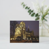 De torens van Notre Dame 's nachts in Parijs Briefkaart (Staand voorkant)