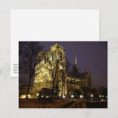 De torens van Notre Dame 's nachts in Parijs Briefkaart (Voorkant / Achterkant)