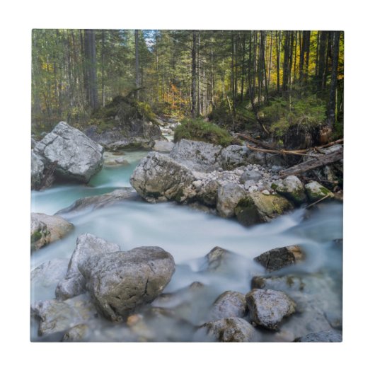 De torrent Ramsauer Ache Tegeltje (Voorkant)