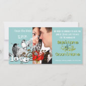 De Tortelduifjes sparen de Datum Uw Foto Save The Date (Voorkant)