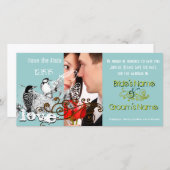 De Tortelduifjes sparen de Datum Uw Foto Save The Date (Voorkant / Achterkant)