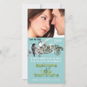 De  Tortelduifjes sparen de Datum Uw Foto Save The Date (Voorkant)