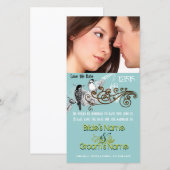 De  Tortelduifjes sparen de Datum Uw Foto Save The Date (Voorkant / Achterkant)