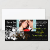 De Tortelduifjes sparen de Datum Uw Foto Save The Date (Voorkant / Achterkant)