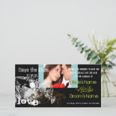 De Tortelduifjes sparen de Datum Uw Foto Save The Date (Staand voorkant)