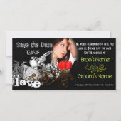 De  Tortelduifjes sparen de Datum Uw Foto Save The Date (Voorkant)