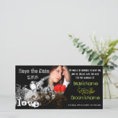 De  Tortelduifjes sparen de Datum Uw Foto Save The Date (Staand voorkant)