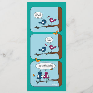 De Tortelduifjes van de Strip van de strip sparen Kaart