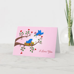 De Tortelduifjes van Valentijn Feestdagen Kaart