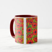 De Toscaanse Mok van de Koffie van Papavers (Voorkant links)