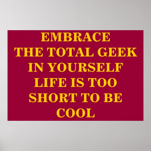 De totale geek insluiten poster (Voorkant)