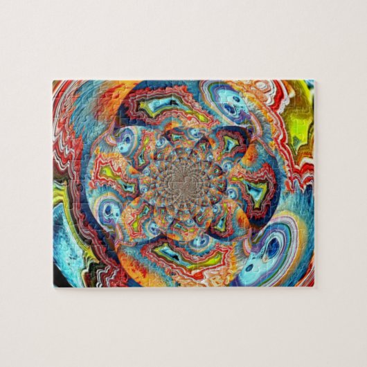 De totale uitdaging is de fractale puzzel legpuzzel (Horizontaal)