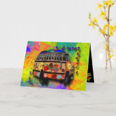 De totale Verjaardag van de Hippie Kaart (Gele Bloem)