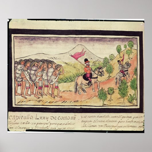 De Totonac-indianen helpen de veroveraars Poster (Voorkant)