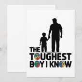 De toughest jongen die ik ken Autisme Vaderdag Kaart (Voorkant / Achterkant)