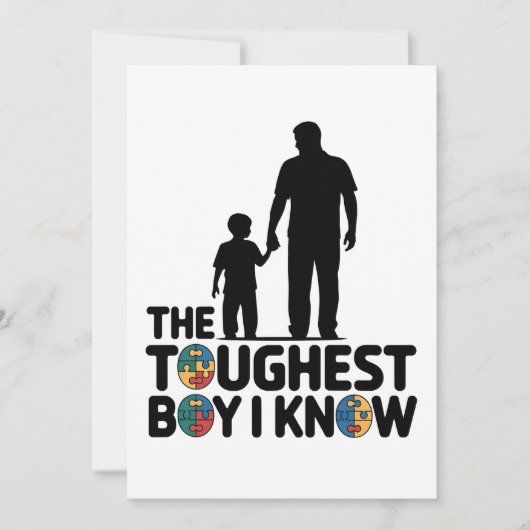 De Toughste Jongen Die Ik Ken Autisme Vaderdag Aankondiging (Voorkant)