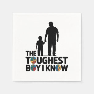 De Toughste Jongen Die Ik Ken Autisme Vaderdag Servet