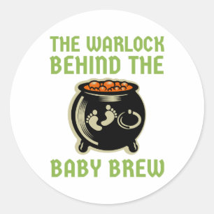De tovenaar achter het Baby Halloween kostuum Ronde Sticker