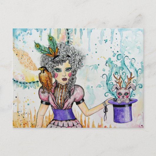 De tovenaar briefkaart (Voorkant)