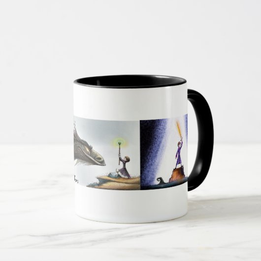 De tovenaar en de draak mok (Voorkant rechts)