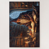 De tovenaar in zijn studie legpuzzel (Verticaal)