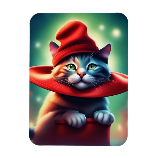 de tovenaar kat magneet (Verticaal)
