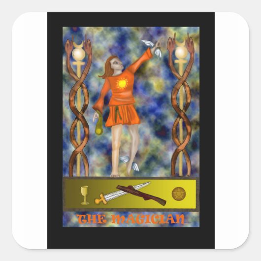 De tovenaar - Sticker (Voorkant)