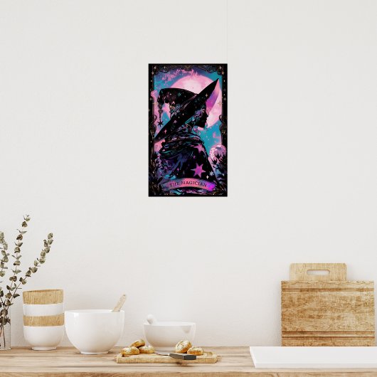 De tovenaar Tarot Kaart Witchy Poster (Keuken)
