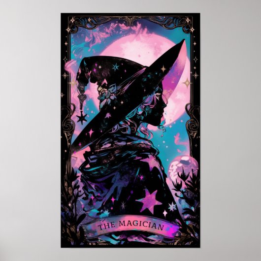 De tovenaar Tarot Kaart Witchy Poster (Voorkant)