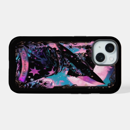 De tovenaar Tarot Kaart Witchy Vibes iPhone case iPhone 15 Case (Achterkant horizontaal)