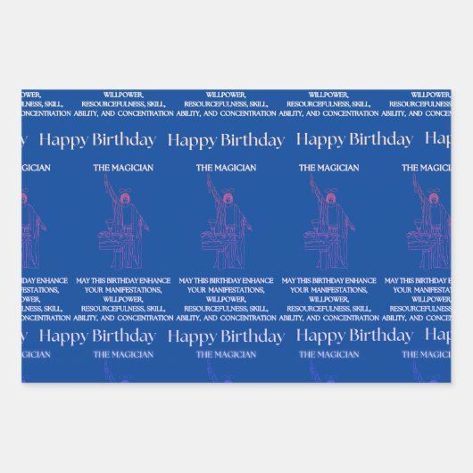 "De tovenaar" Tarot me verjaardag Inpakpapier Vel (Voorkant 2)